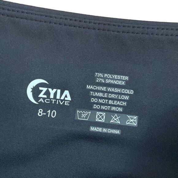 Zyia Active Logo Stripe Light n Tight 7/8 Leggings High Rise Size 8-10 - Picture 2 of 3